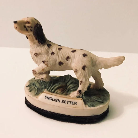 Vtg Jasco English Setter Hand Painted Clothes Lint Brush Taiwan - Picture 12 of 13